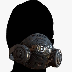 Gas mask respirator scifi mode 3D model model