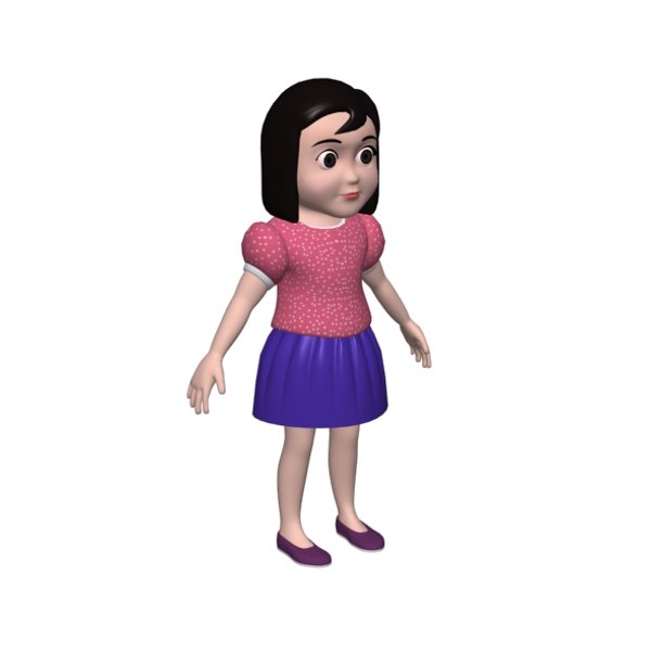 small girl 3d model