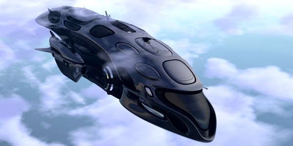 3d spaceship fantasy model