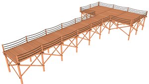 3D Wooden Pier
