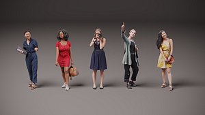 3D New Collection of people x 5 02 model