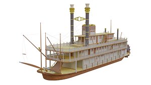 3D river steamer model