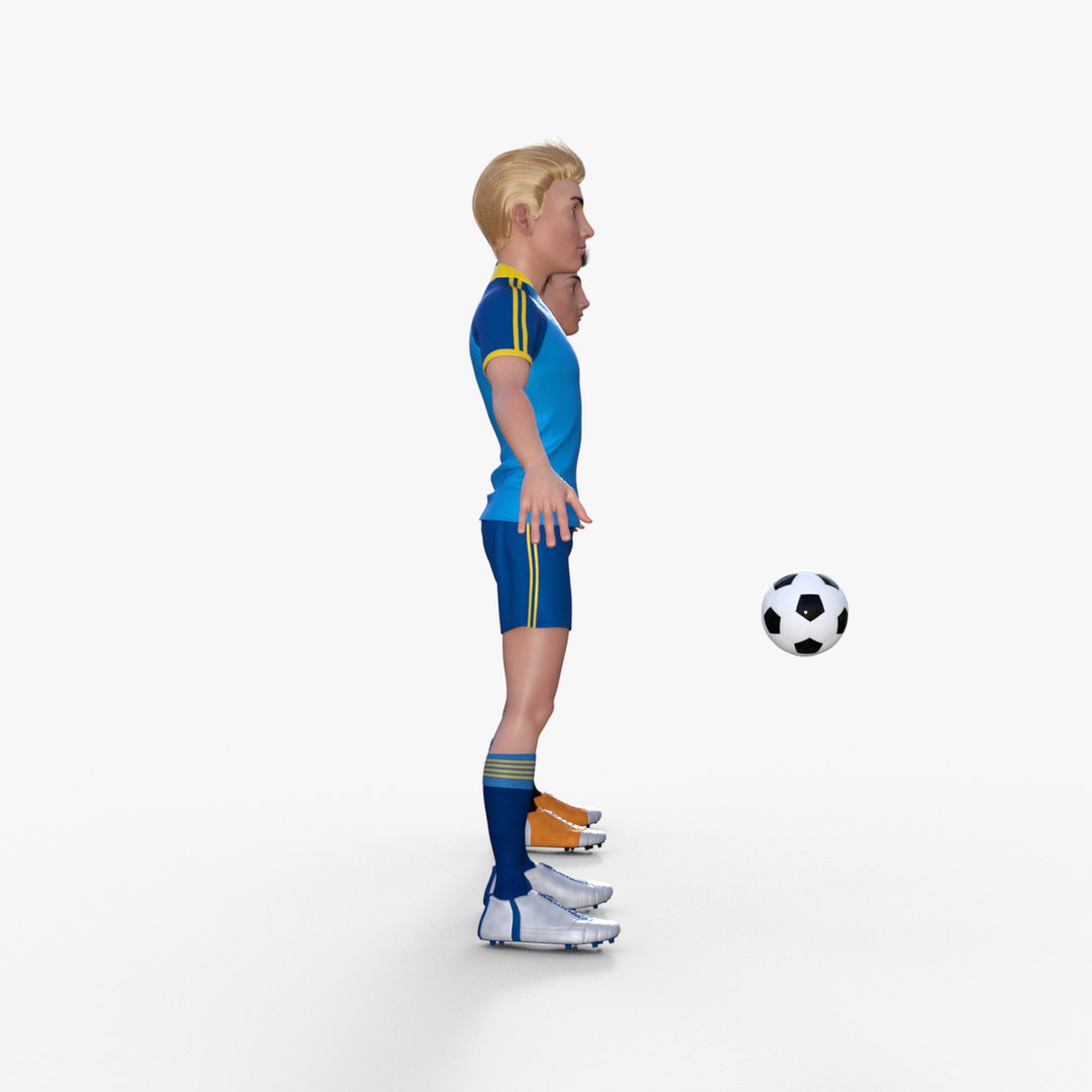 Cartoon Football Players 3D Model - TurboSquid 2196487