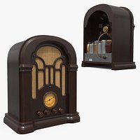 Vintage Radio Dark Brown Game Ready