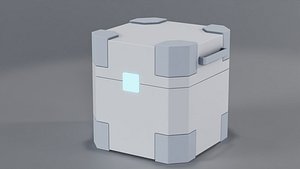 3D Low poly sci-fi Medical Lab cargo box 3D Model True Renders UV 4K PBR Textures