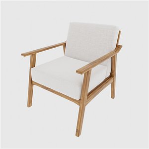 3D Scandinavian Armchair model