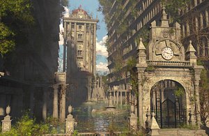 3D Fantasy Lost Classic City 3d Environment model