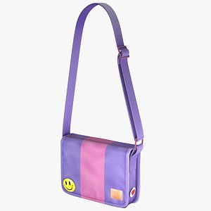 3d model student messenger bag 7
