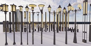 3D model Street Lamps Collection-A9