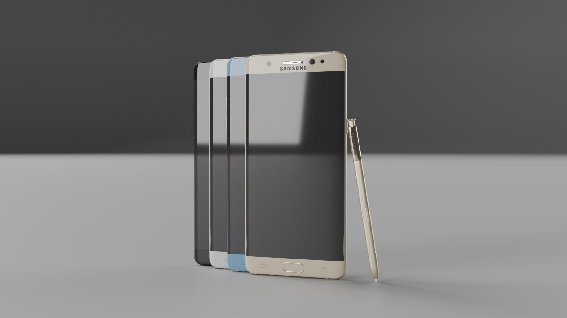 3D Samsung Galaxy Note 7 And Note FE All Colors Model - TurboSquid 2050492