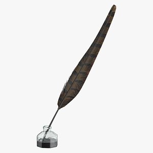 3D 19th Century Quill Pen 01 model