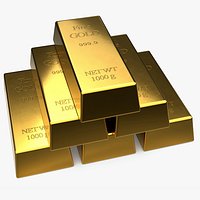 Gold Bullion Bars Stack