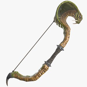 3D Fantasy RPG Monster Hunter Weapon - Snake Cobra Bow Longbow Recurve Compound Yumi Trainer Lightbow