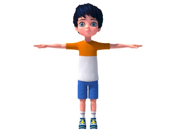 3D rigged boy