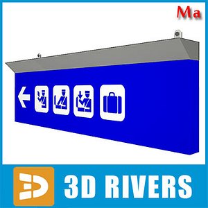 Airport sign 01 v1 by 3DRivers