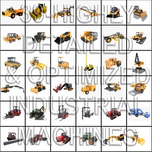 3d 39 industrial details machines model