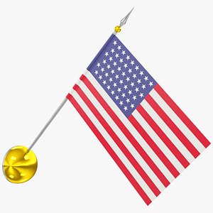 3D American Flag V9 model