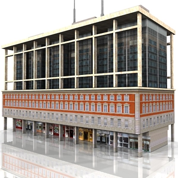 3D 3ds Max building low poly