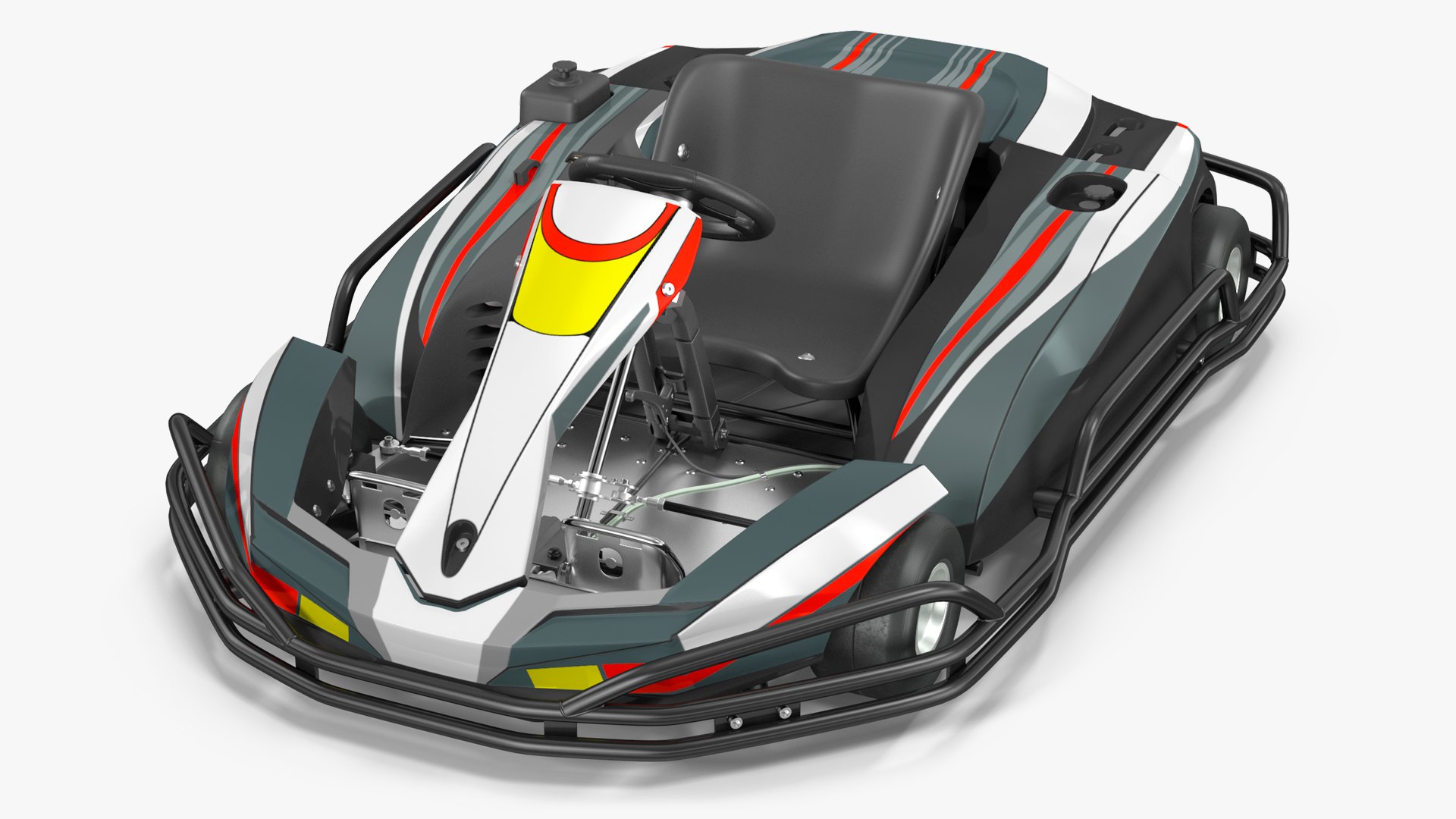 Petrol Powered Kart Rigged 3D model preview