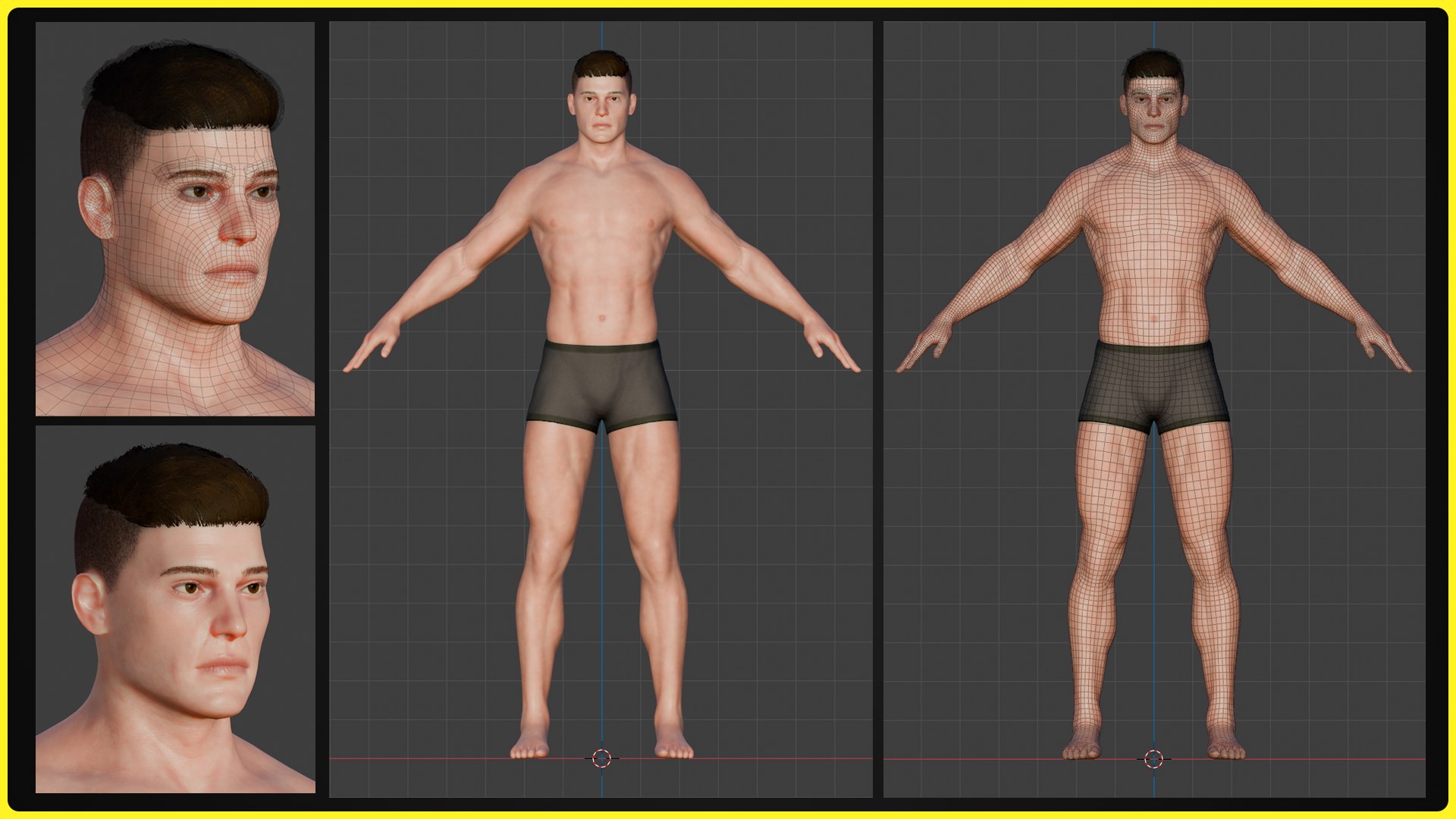 Realistic Human Base Models - Male And Female 3D - TurboSquid 2391247