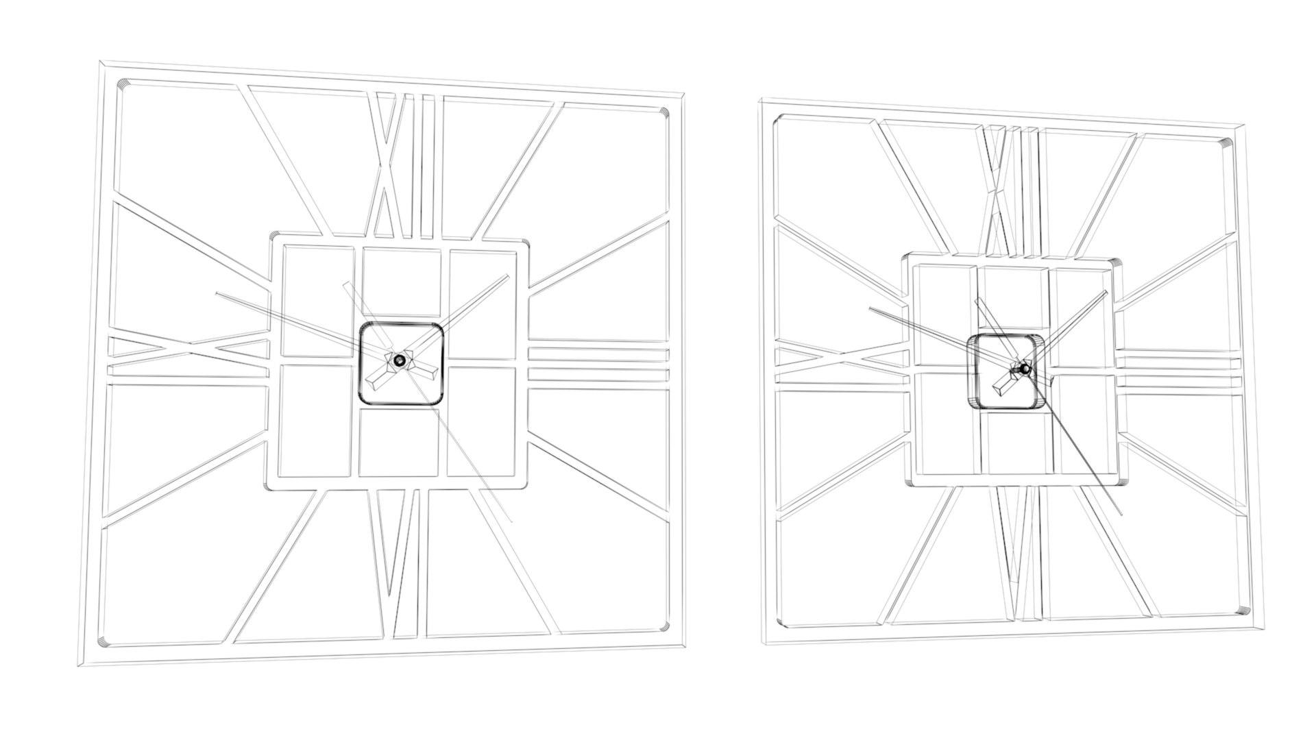 Collection of decorative wall clocks 3D model TurboSquid 2058294