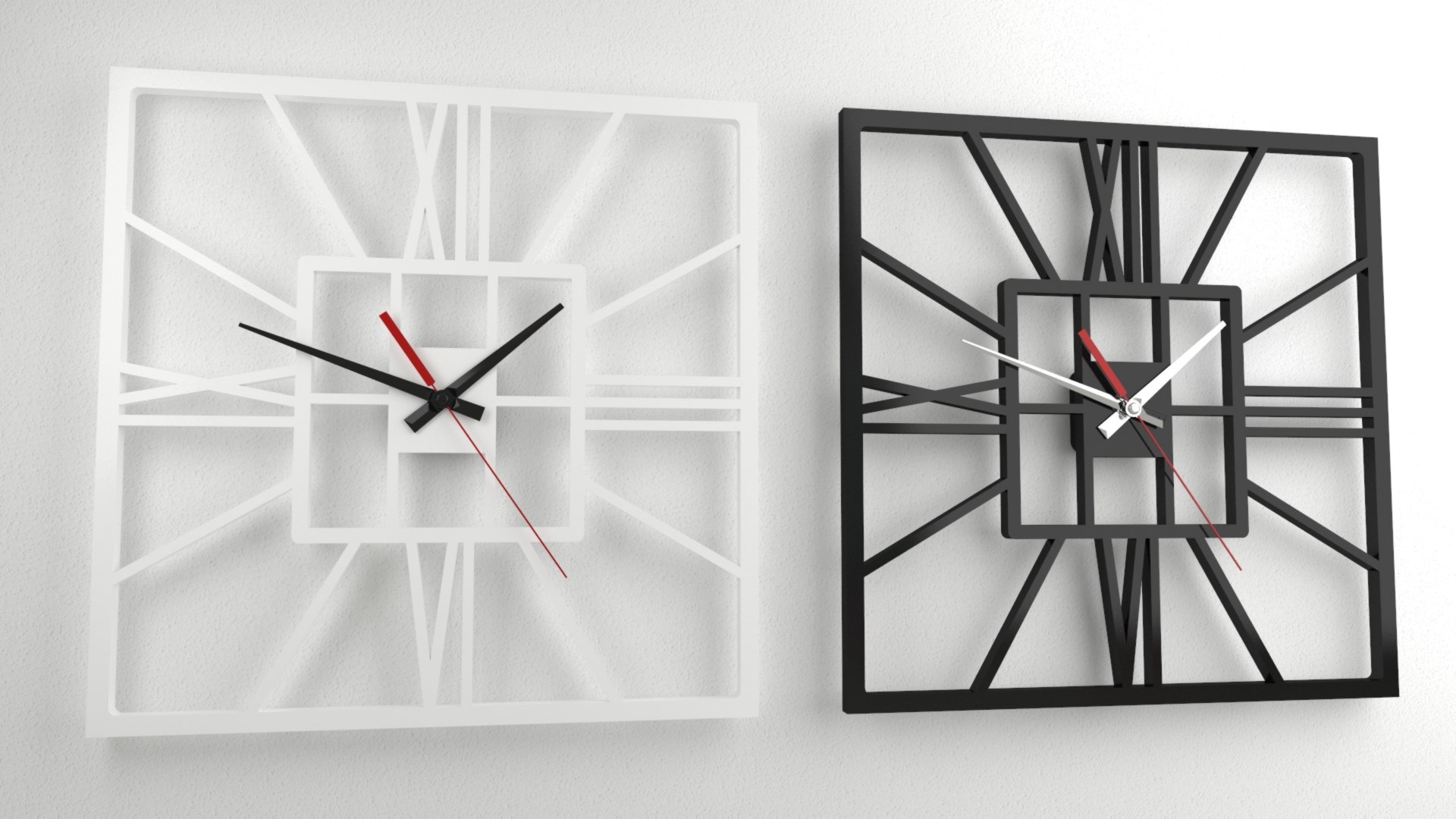 Collection of decorative wall clocks 3D model - TurboSquid 2058294
