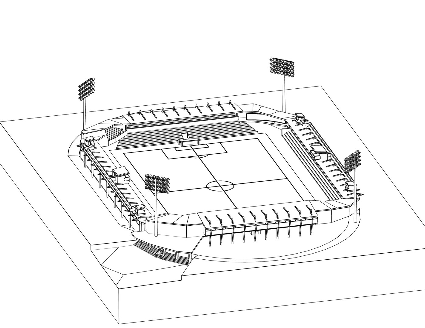 FootBall Stadium 3D Model - TurboSquid 2236830