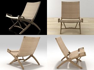 3D pp512 folding chair model