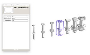 3D dynamic bolt metric model