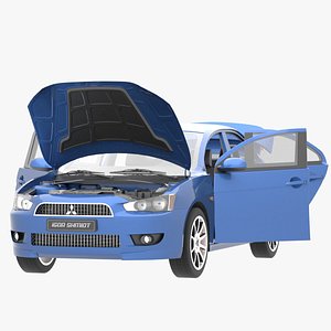 Mitsubishi Lancer 2008 lowpoly