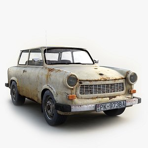 3d old classic car trabant