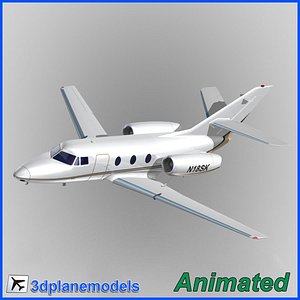 3d model dassault falcon 10 private