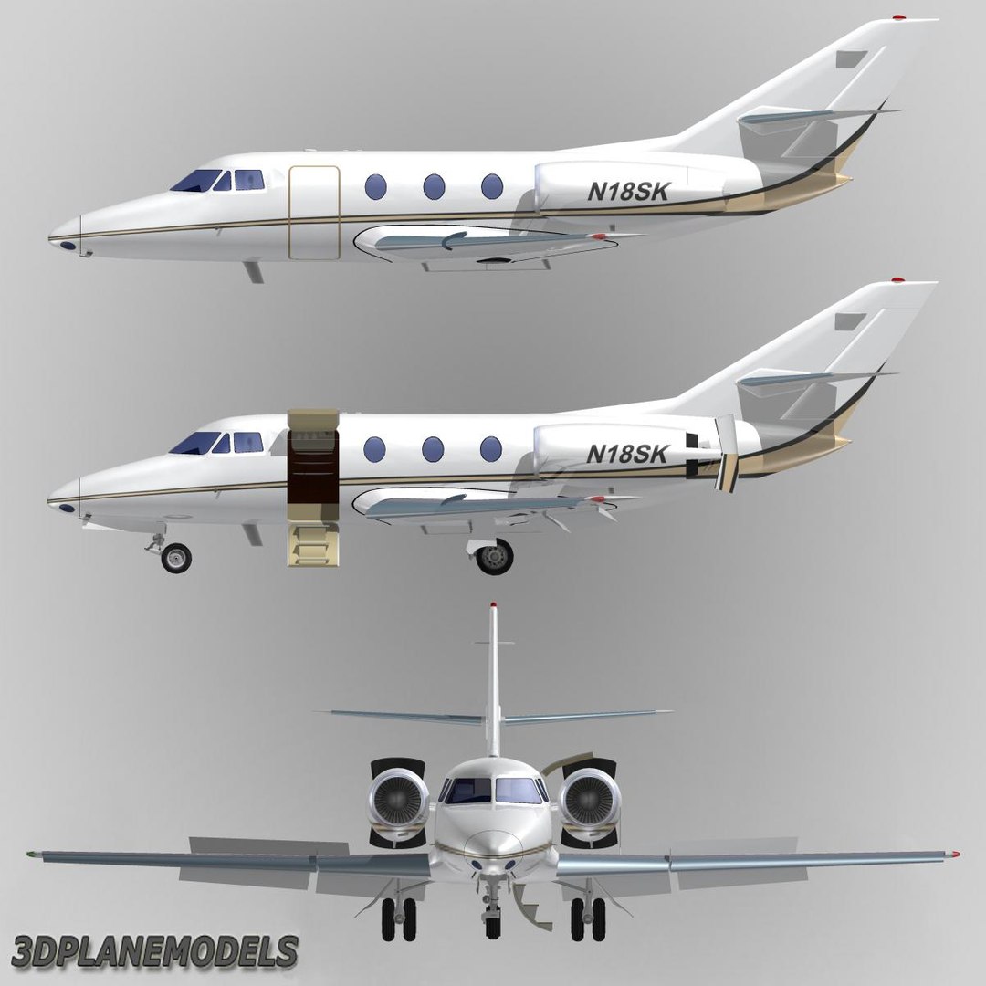 3d Model Dassault Falcon 10 Private