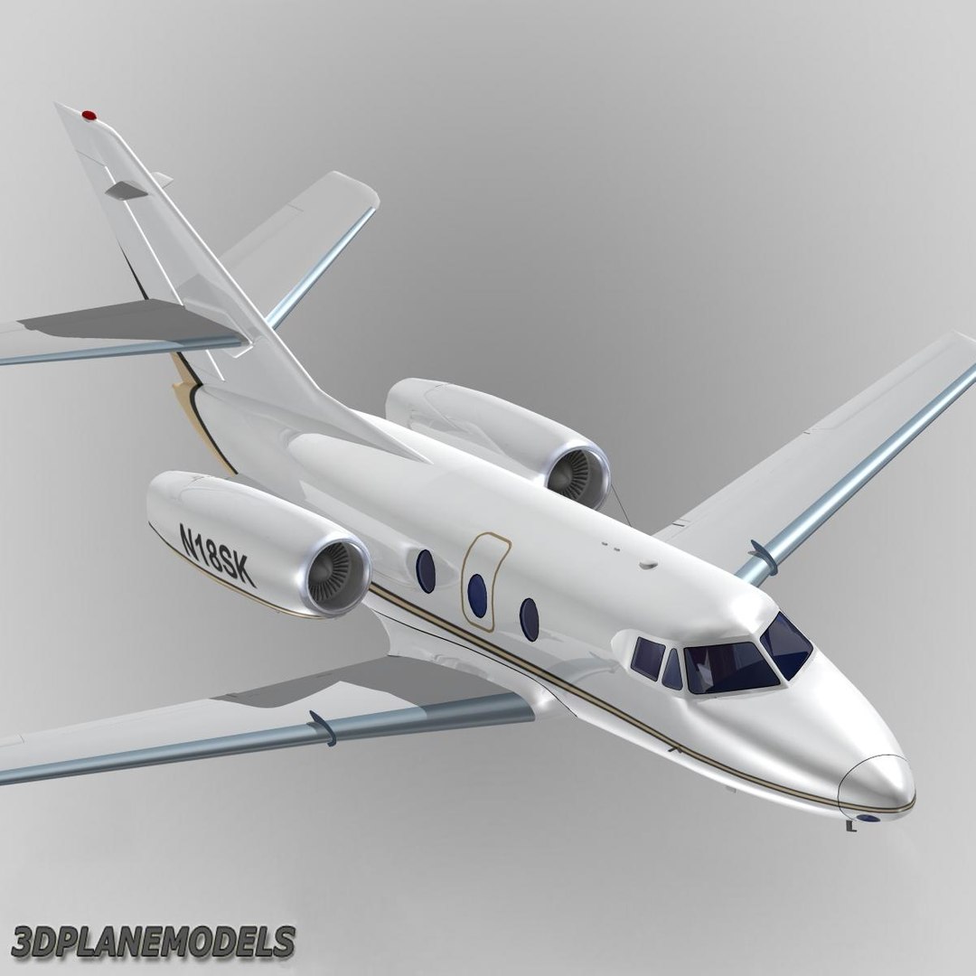 3d Model Dassault Falcon 10 Private