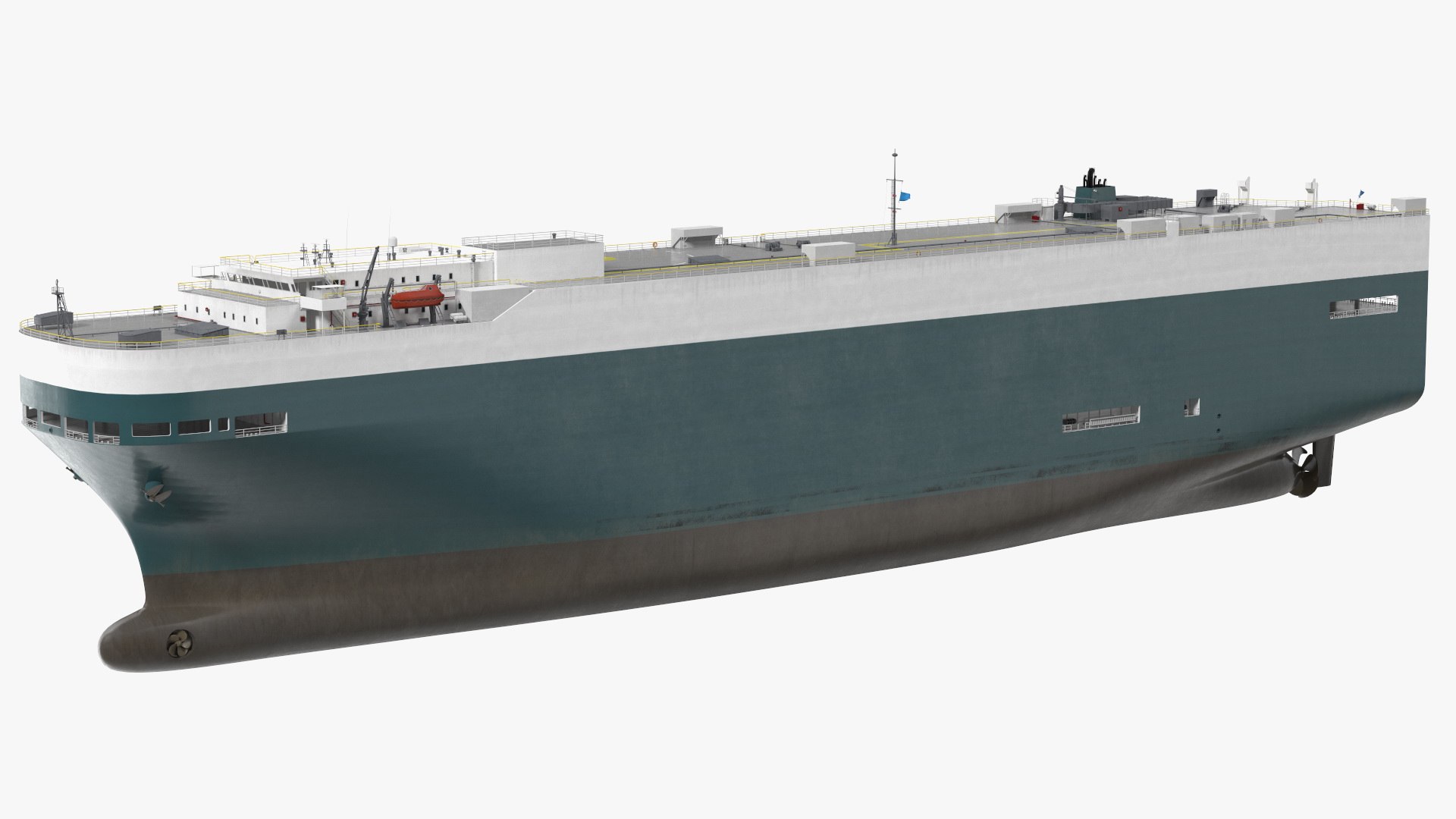 Car Carrier Cargo Ship Rigged 3D model preview