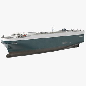 Car Carrier Cargo Ship Rigged 3D model