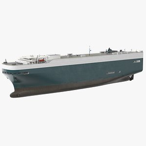 Car Carrier Cargo Ship Rigged