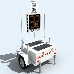 3d 3ds police radar trailer