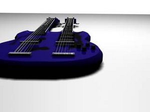 3d model double neck guitar