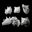 Low Poly Animal Head SET 1 