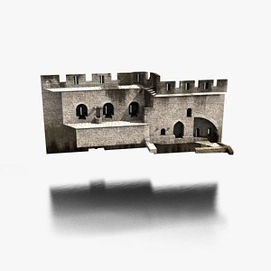 3D Carcassonne medieval city 2010 - wall between Narbonnaise tower and Tresau tower