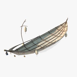 Ancient Asian mythology soul ferry 3D model