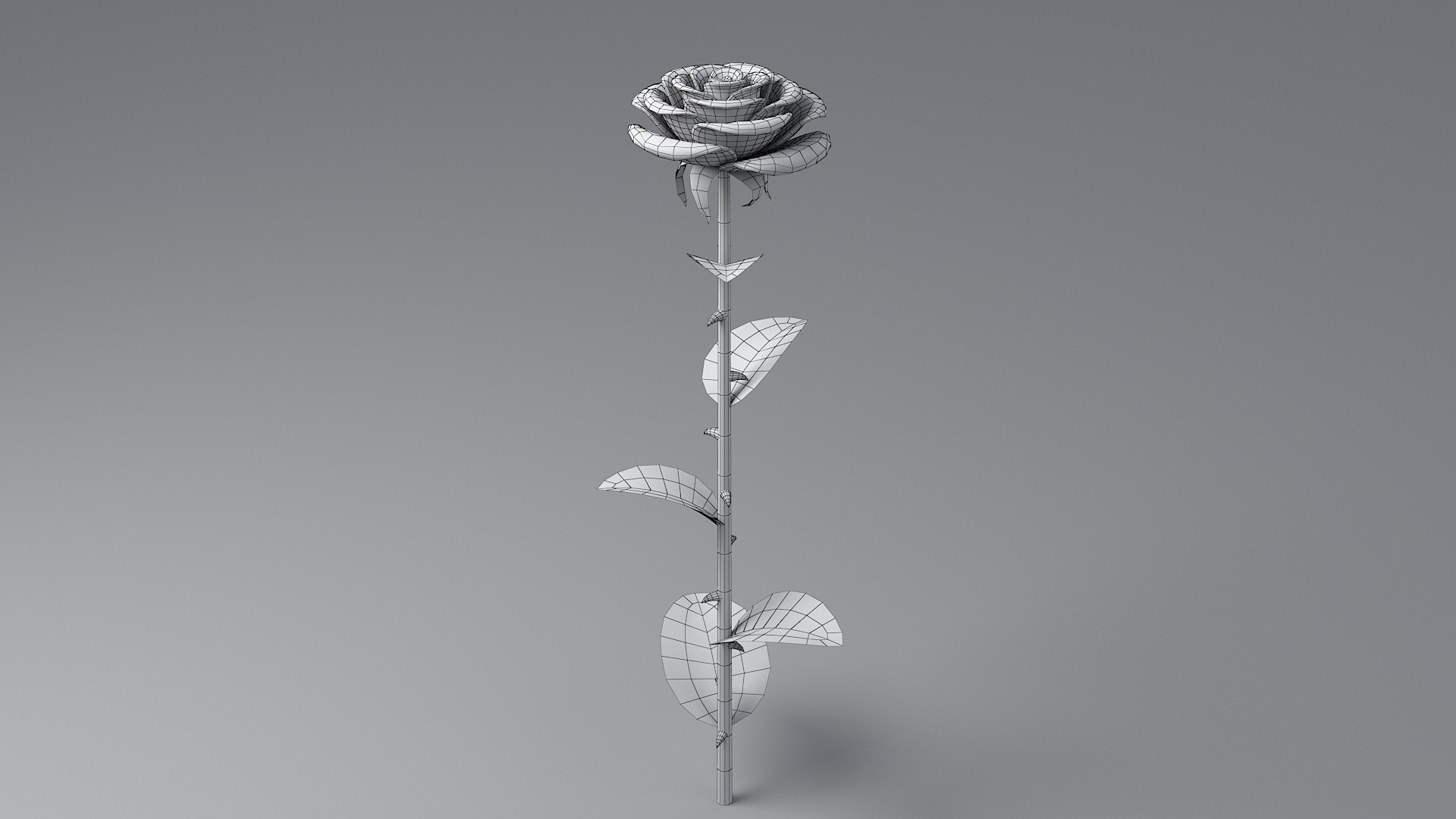 3D Cartoon Rose Flower 04 Model - TurboSquid 2051533