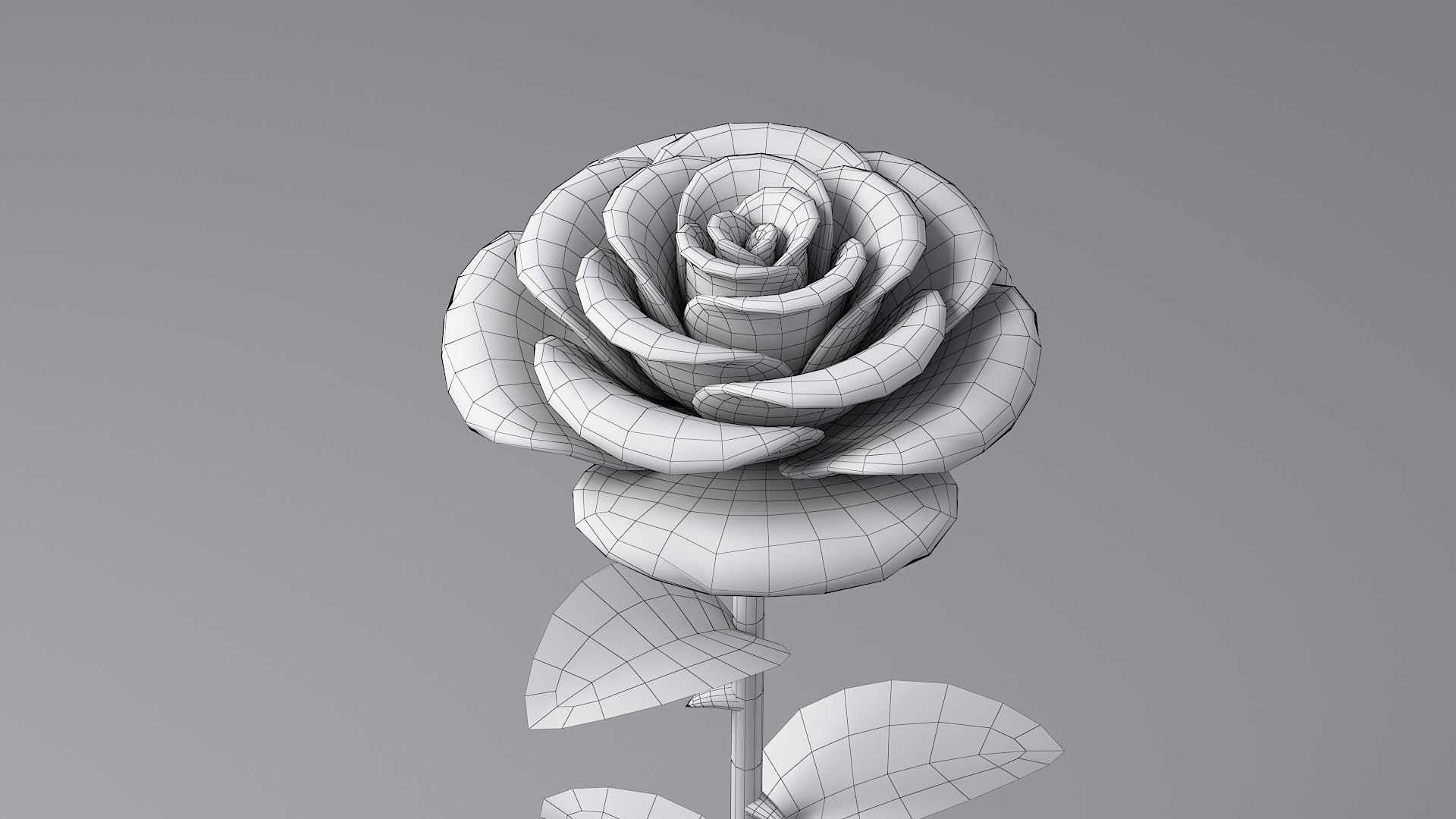 3D Cartoon Rose Flower 04 Model - TurboSquid 2051533