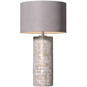 Modern Mother-of-Pearl Nacre Marble Mosaic Nightstand Table Lamp 3D model