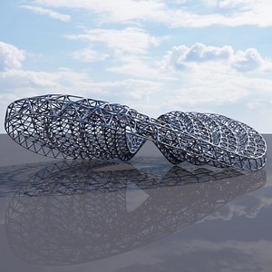 Hyperbolic Paraboloid Pavilion Truss 3D