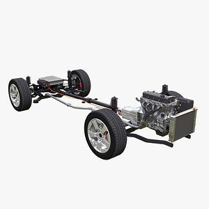 3D model MHEV Mild-Hybrid Rear Wheel Drive Chassis