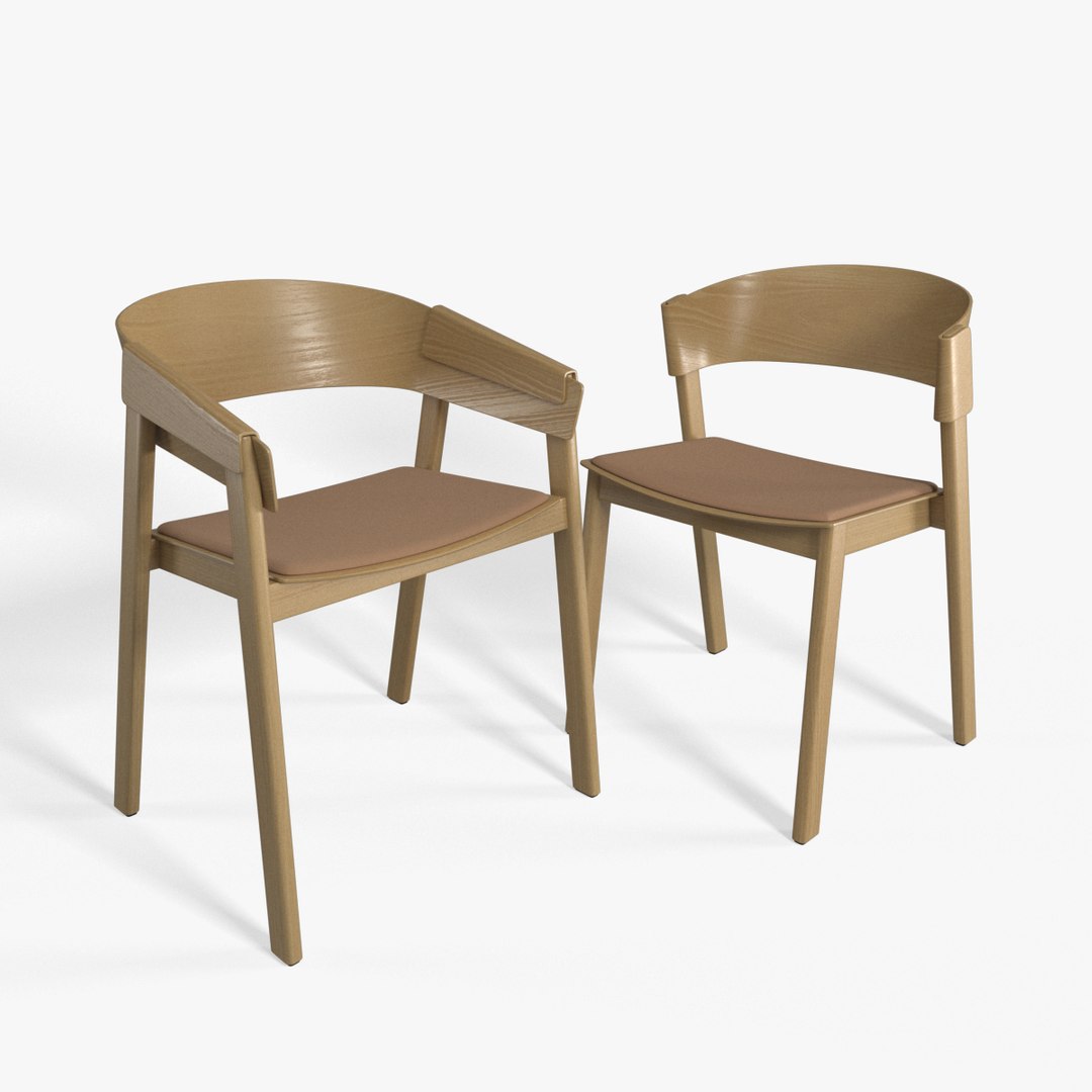 3D Muuto Cover Armchair And Chair Model TurboSquid 1985052