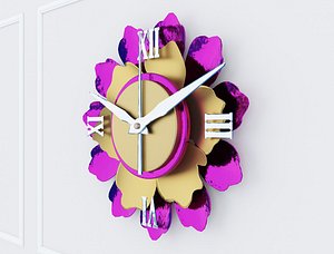 Decorative Metal Clock plants with gold m8