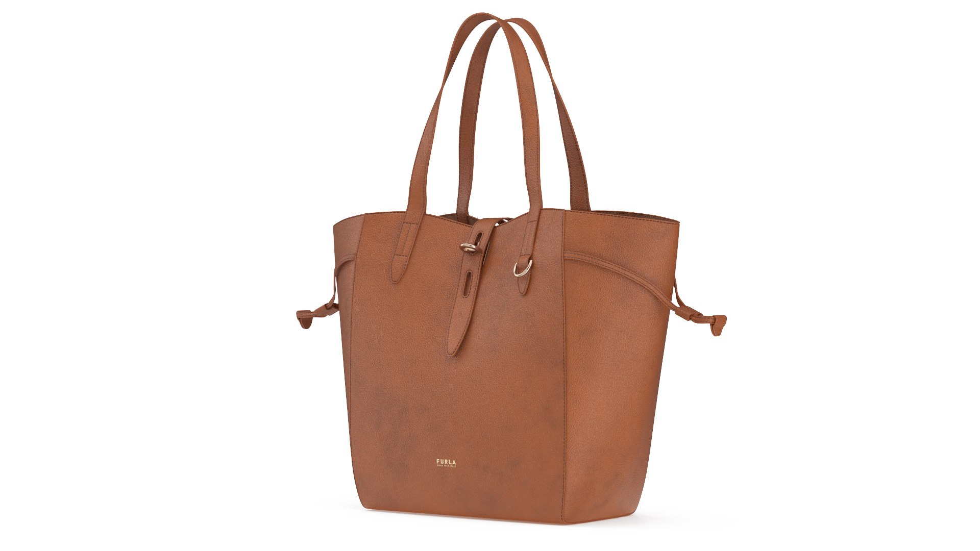 Furla Net Tote Bag Cognac 3D model preview